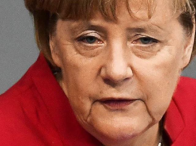 Die Kanzlerin im Bundestag.  | Foto: AFP