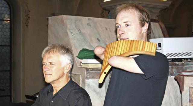 Begeisterten mit Panflte und Orgel in...tthias Schlubeck und Ignace Michiels    | Foto: Andreas Bhm