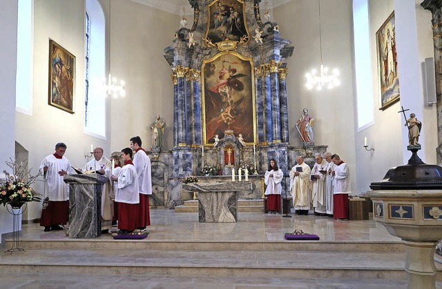 Ein Schmuckstck barocker Kirchenkunst...h der Sanierung im Mrz dieses Jahres.  | Foto: Dorothee Philipp