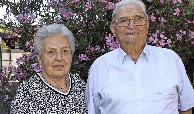 Lore und Gregor Schtzle  aus Scheling...it 60 Jahren miteinander verheiratet.   | Foto: Herbert Trogus