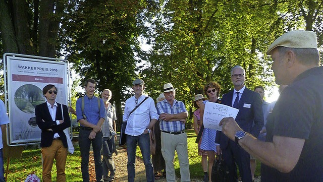 Rainer Zulauf (rechts) berichtete ber das Inseli.   | Foto: Gabriele Rasenberger