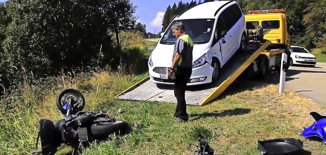 Bei einer Kollision mit einem Auto wur...rradfahrer auf dem Feldberg verletzt.   | Foto: M. Ganz