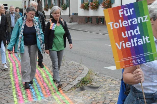 450 Teilnehmer bei Sternmarsch fr ein buntes Weil am Rhein