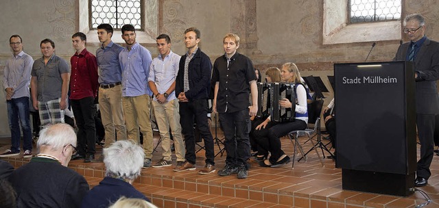 Nur  acht Junggesellen kamen zur Freis...r Lehrlingszeit in die Martinskirche.   | Foto: Volker Mnch