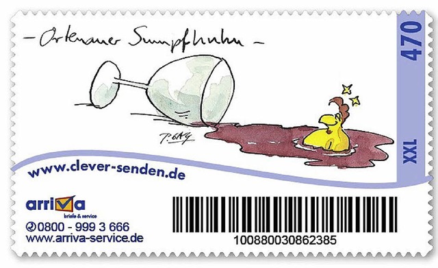 Das Ortenauer Sumpfhuhn als Briefmarkenmotiv  | Foto: Privat