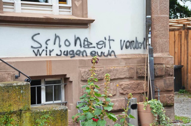 Rechtsextremistische Parolen am Nellie Nashorn  | Foto: Sabine Ehrentreich