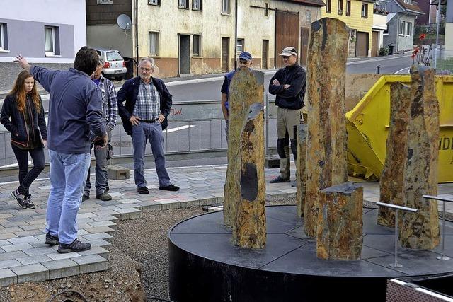 Neuer Brunnen an der Zufahrt