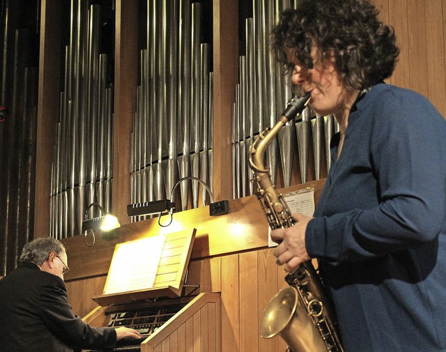 Zwei Ausnahmemusiker in kongenialem Zu...n Thalheim beim Konzert in Kirchzarten  | Foto: Erich Krieger