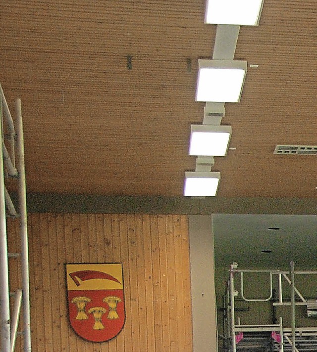 Viel Lob gab es im Ortschaftsrat fr d...ED-Beleuchtung in der Kandertalhalle.   | Foto: Frey
