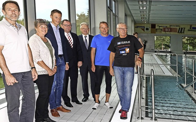 Vorfreude auf Swim&amp;Run am Samstag ...r) und Hubert Klemm (TSch. Langenau).   | Foto: Hege