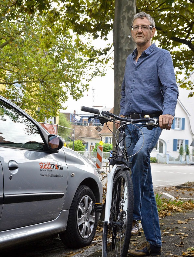 Mobil dank Rad und Car-Sharing: Bruno Winter  | Foto: Verena Pichler 