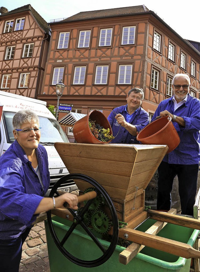 Trotten fr das Kaiserbergfest (von li...dt, Heinrich Dixa und Ernst Schilling.  | Foto: Sandra Decoux-KOne