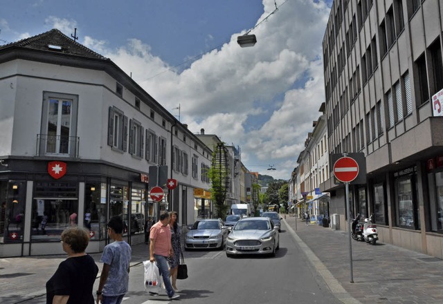 Die Grabenstrae soll Fugngerzone werden, fordern Grne und SPD.  | Foto: Barbara Ruda