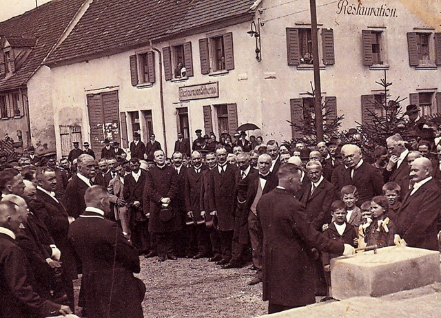Die Einweihung des Allmendshofener Rat...ahren, am Sonntag, 26. September 1926.  | Foto: Repro Georg Wild