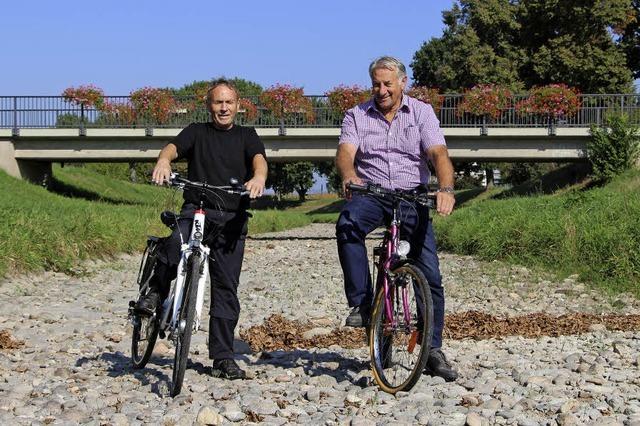 Radtour durchs Flussbett