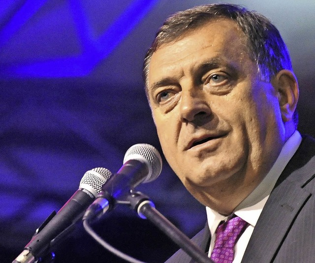 Milorad Dodik, Prsident der Republika Srpska, am Sonntag beim Referendum   | Foto: AFP