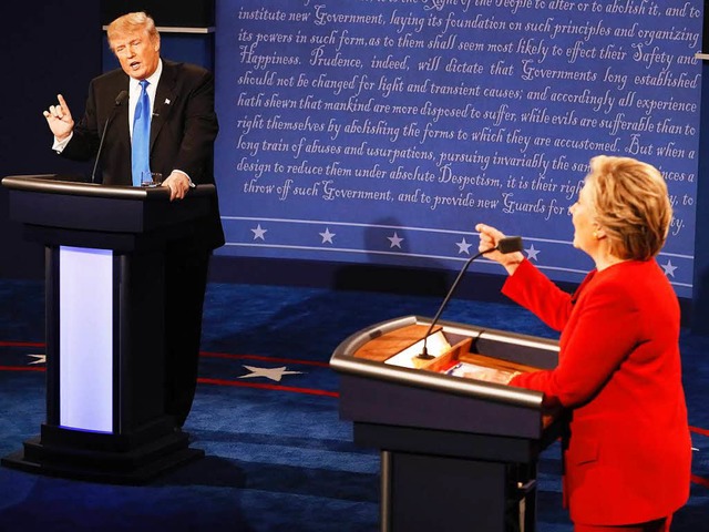Die erste TV-Debatte zwischen Donald Trump und Hillary Clinton  | Foto: AFP