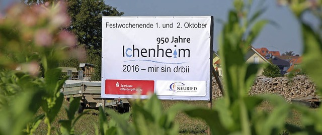 Ichenheim, von viel Tabak und Mais umg...mstag und Sonntag wird gro gefeiert.   | Foto: Hubert Rderer