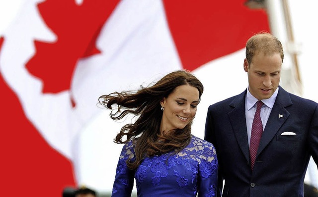 Derzeit in Kanada unterwegs: Prinz William und Kate   | Foto: dpa/Bernhardt