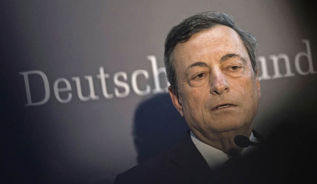 Mario Draghi im Bundestag   | Foto: AFP