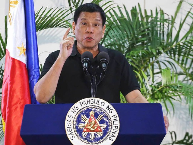 Der philippinische Staatsprsident Rodrigo Duterte  | Foto: AFP