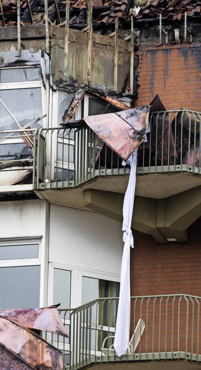 Anblick am Morgen: Ein Patient wollte sich per Laken abseilen.   | Foto: dpa