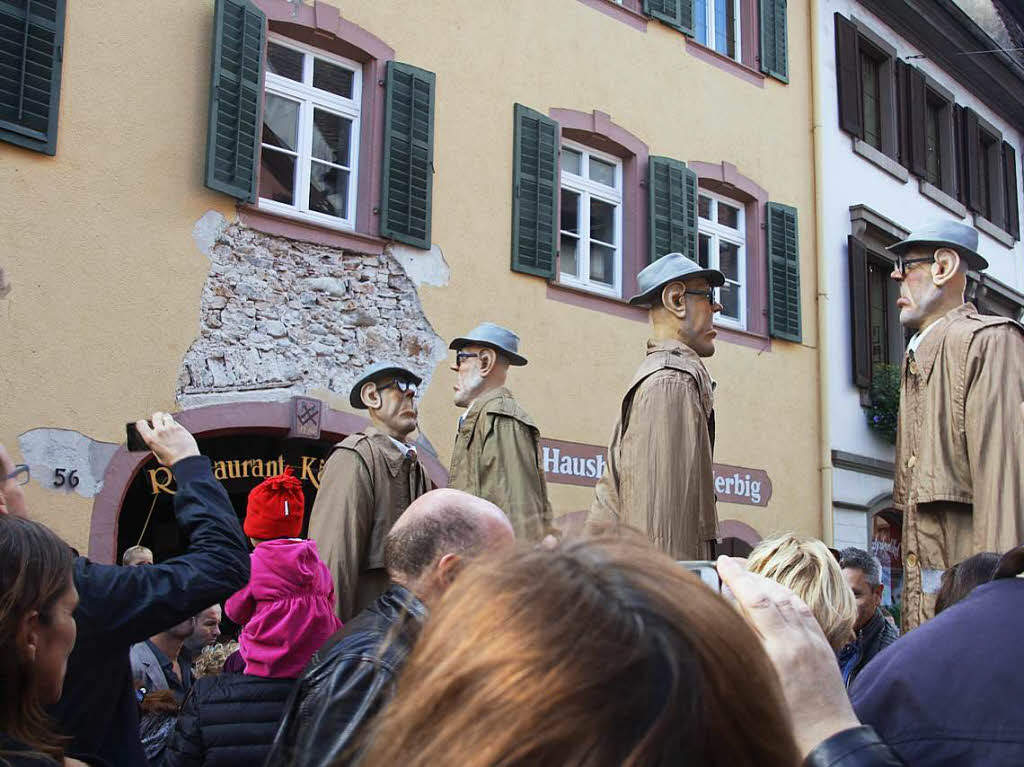 Phantastische Fabelwesen mischten sich bei "Fabelhaftes Staufen" unter die Zuschauer, die von nah und fern gekommen waren.