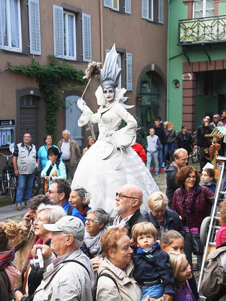 Phantastische Fabelwesen mischten sich bei "Fabelhaftes Staufen" unter die Zuschauer, die von nah und fern gekommen waren.