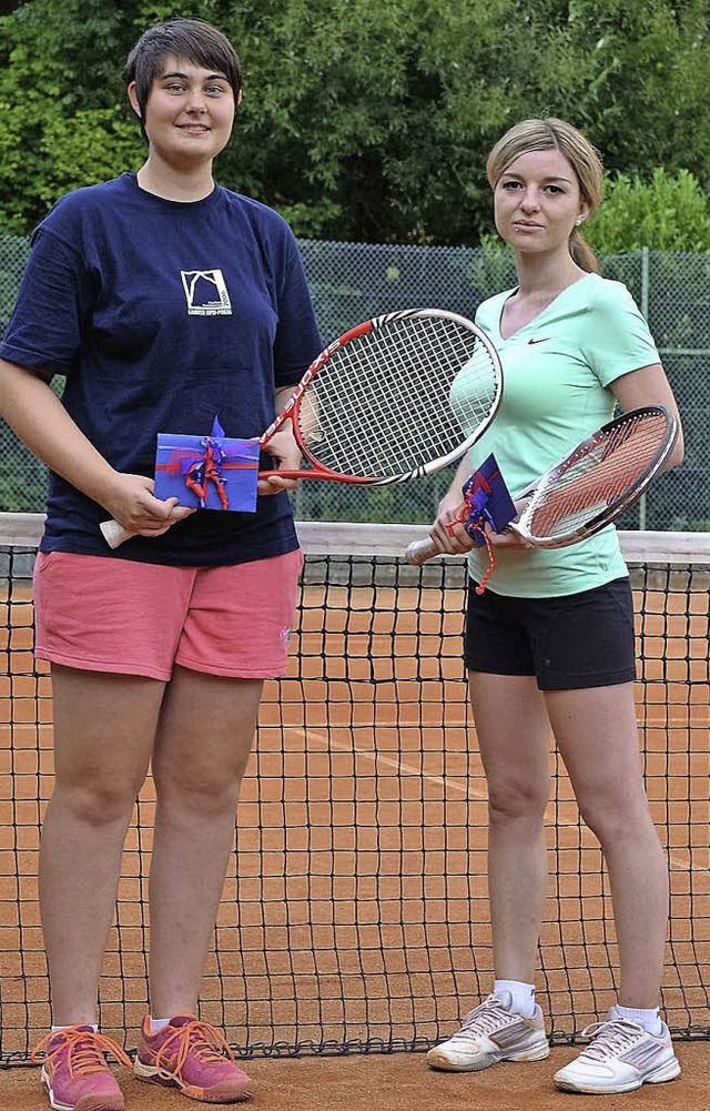 Andrea Krumm (links) sicherte sich dur... Damen-Vereinsmeisterschaft im Tennis.  | Foto: Schnabl