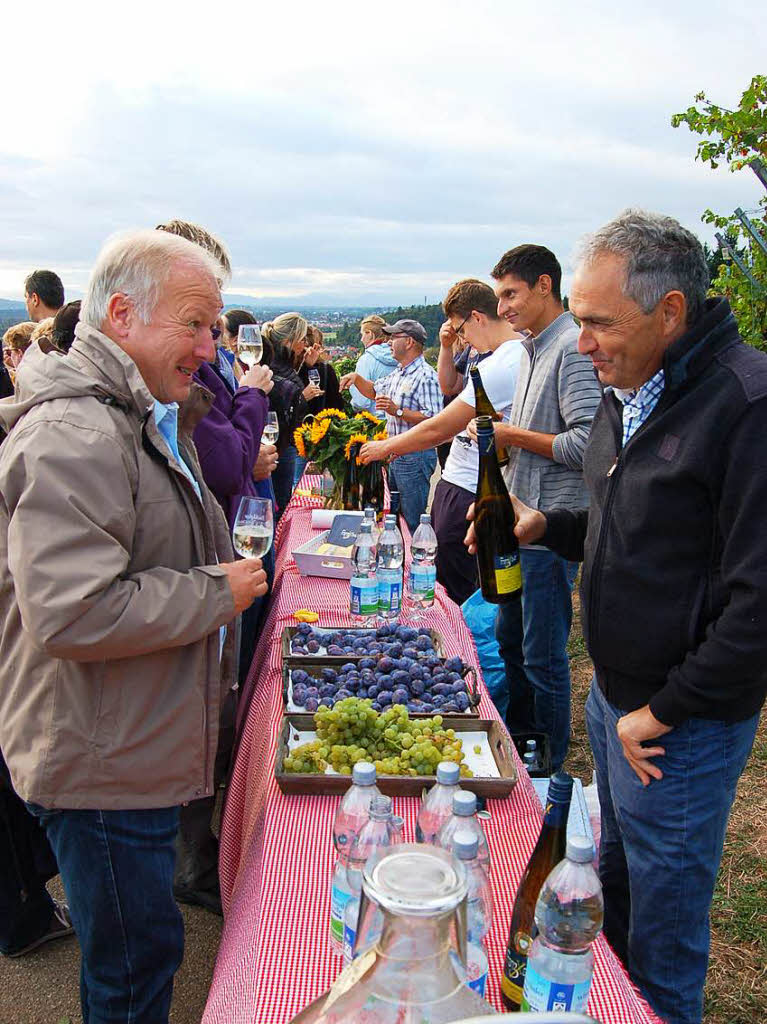 Peter Wei (links) und Andreas Schssele vom Weingut Franz-Xaver.