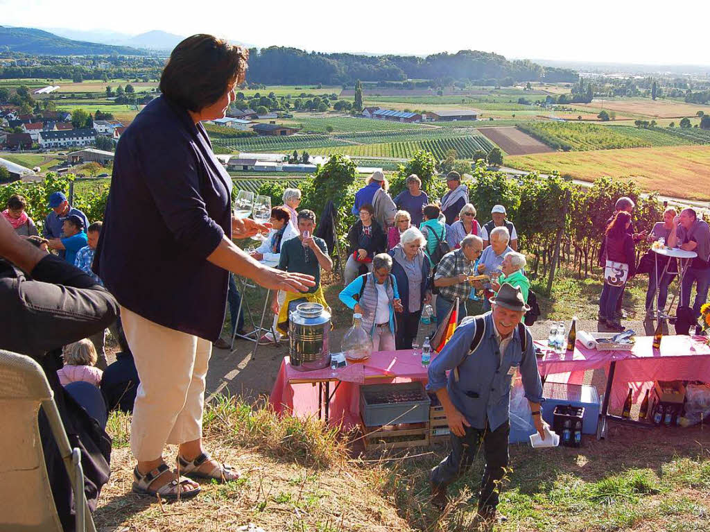 Beim Rebhisli mit einem herrlichen Blick in den Breisgau.