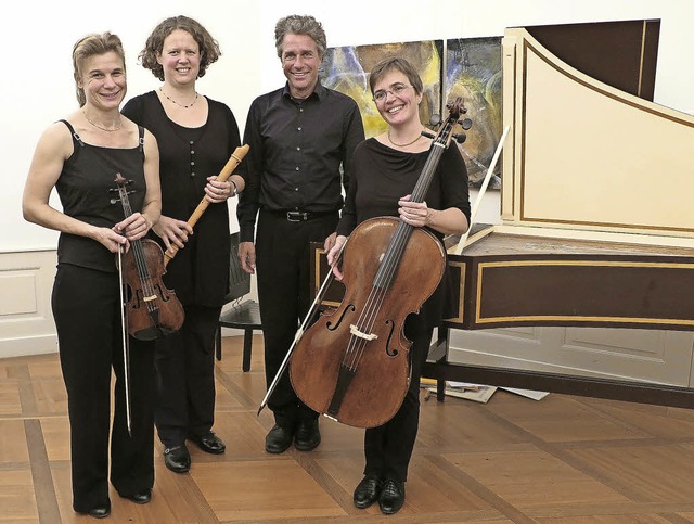 Kammermusik aus dem Barock spielten An...Melanie Beck (von links) in Sulzburg.   | Foto: D. Philipp