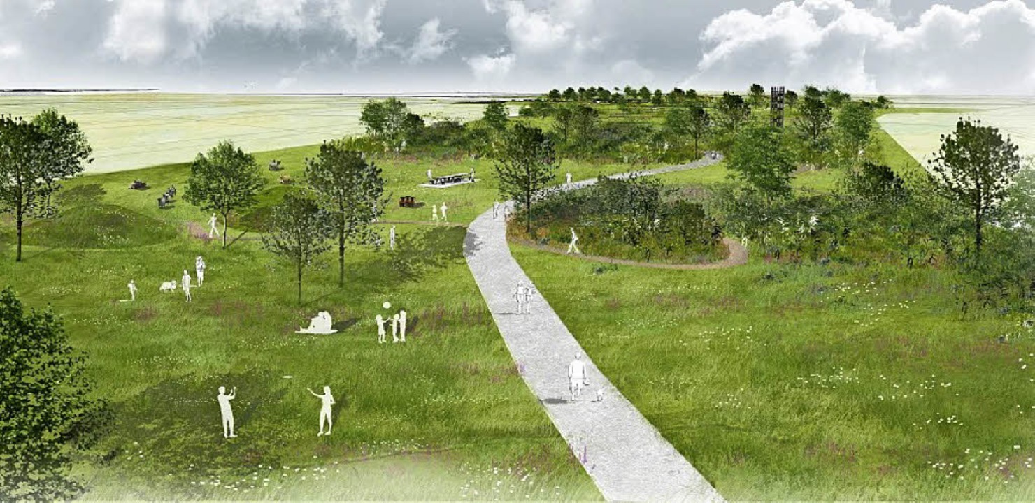 So knnte der Park dereinst aussehen.   | Foto: Visualisierung: ZVG