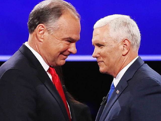 Mike Pence (rechts) und Democrat Tim Kaine (links)  | Foto: dpa