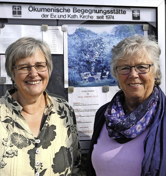 Gaby He (rechts) wird nach elf Jahren...egnungssttte an Ruth Bender bergeben  | Foto: Markus Zimmermann