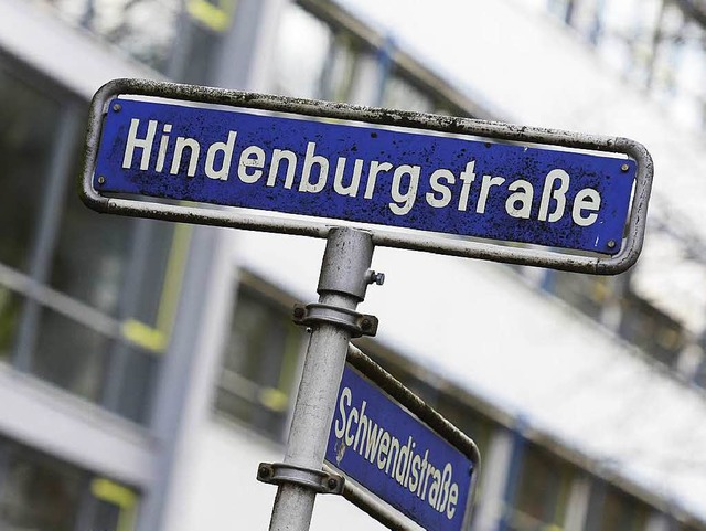 Die Hindenburgstrae soll umbenannt we...agt der Bericht der Straenkommission.  | Foto: Ingo Schneider