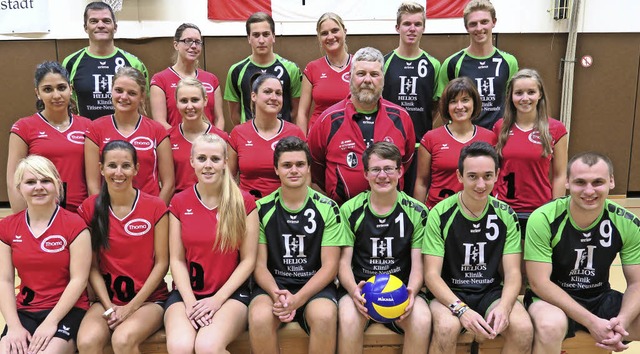 Die Volleyball-Bezirksligateams des TV Neustadt mit Trainer Michael Markowitsch  | Foto: Mutter