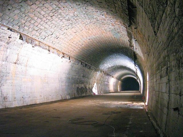 Der Tunnel bei Urbs: In den letzten K... an weniger bombenanfllige Standorte.  | Foto: Brbel Nckles