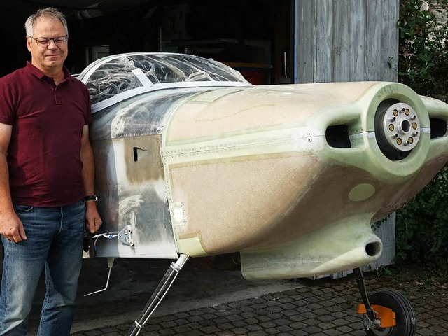 Karsten Lorenz baut sich sein eigenes Flugzeug.   | Foto: Hans-Jrgen Hege
