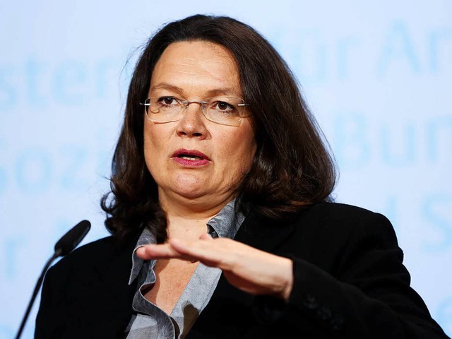 Arbeitsministerin Andrea Nahles (SPD)  | Foto: dpa