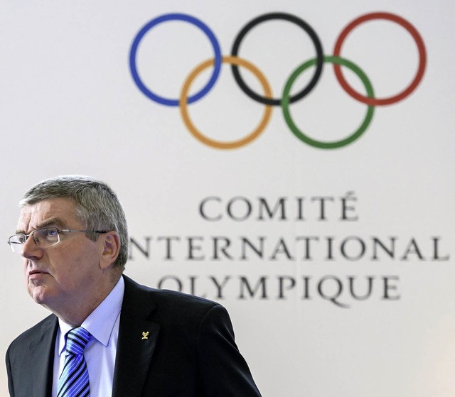 Der deutsche IOC-Prsident Thomas Bach...ng in Russland einfach ausgeklammert.   | Foto: DPA