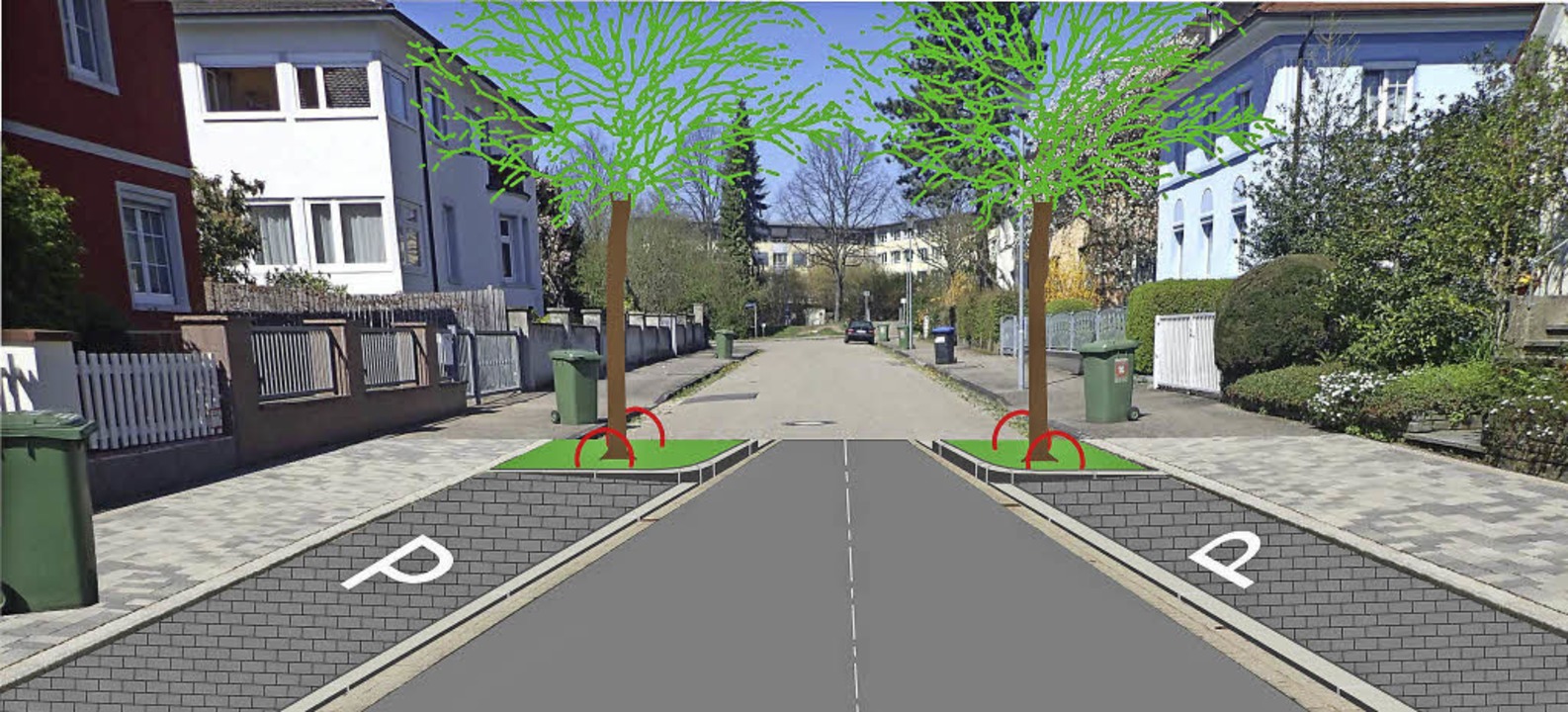 Diese Visualisierung gibt eine Vorstel...r werden neue Parkstreifen entstehen.   | Foto: Foto-Visualisierung:  Rapp Regioplan GmbH