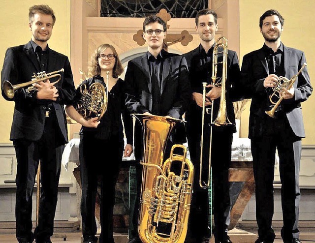Das Urban Brass Quintett hinterlsst i...tinskirche einen bleibenden Eindruck.   | Foto: Privat