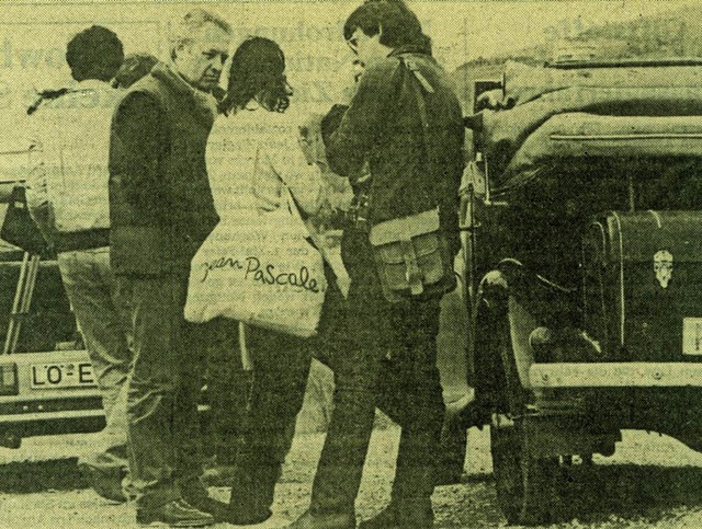 Andrzej Wajda (links ) bei den Dreharb...er auf einem Foto der Basler Zeitung.   | Foto: BZ-Archiv