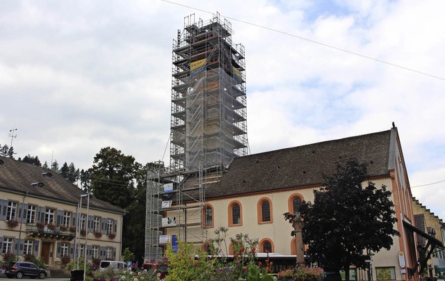 Der  Kirchturm  der  ehemaligen  Stadt... wieder  in neuem  Glanz  erstrahlen.   | Foto: Ingeborg Grziwa