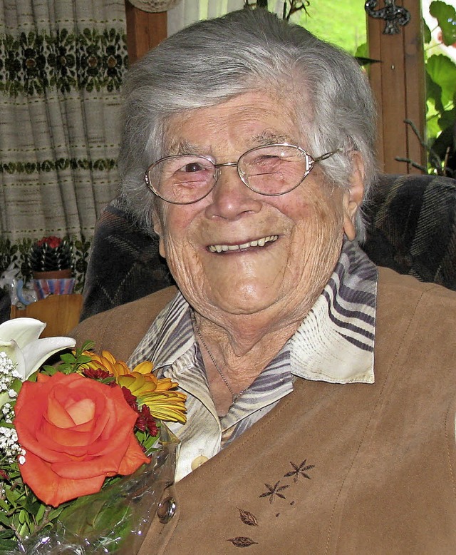 Ihren 95. Geburtstag feierte Alma Sche...ringer, im oberen Mnstertal-Neuhof 12  | Foto: Manfred Lange