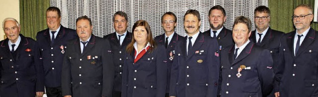 Geehrte der Feuerwehr (von links): Alo...bruster, Ralf Mutter  und Ralf Weber.   | Foto: Cornelia Liebwein