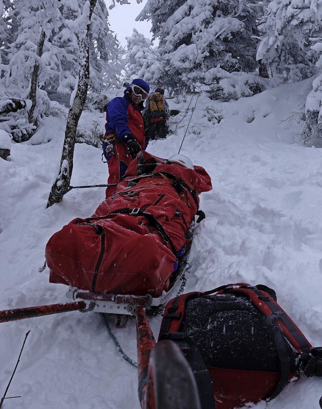 Im Einsatz: die Bergwacht bei einer Rettungsaktion  | Foto: Ortsgruppe Mnstertal