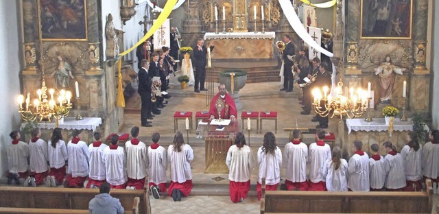 Mit einem Festgottesdienst feierte die...gemeinde Riedern ihren Kirchenpatron.   | Foto: Baumeister