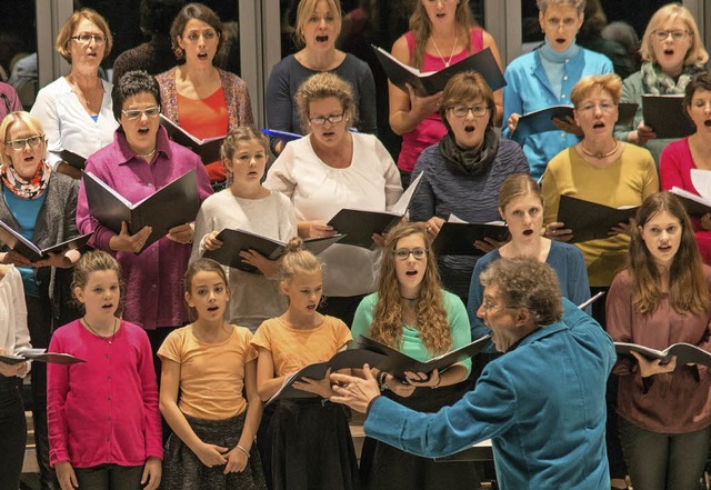 Ein Hhepunkt eines jeden Schulkonzert...ter der Leitung von Eberhard Gleichauf  | Foto: Olaf Michel